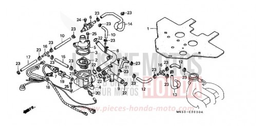 WASSERROHR/THERMOSTAT (GL1500J/K) GL1500J de 1988
